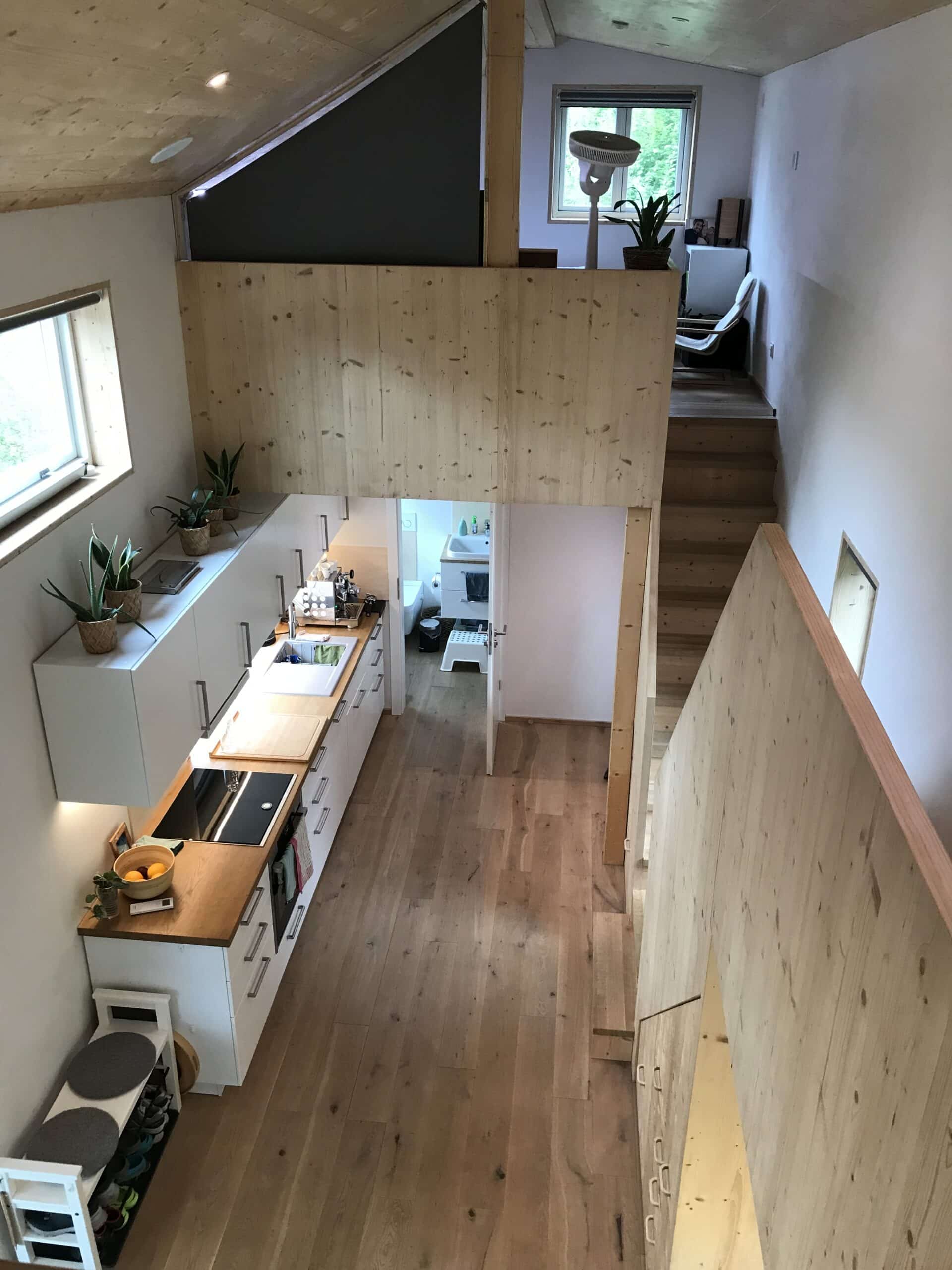 Vida Calma Tiny House innen, Blick nach unten