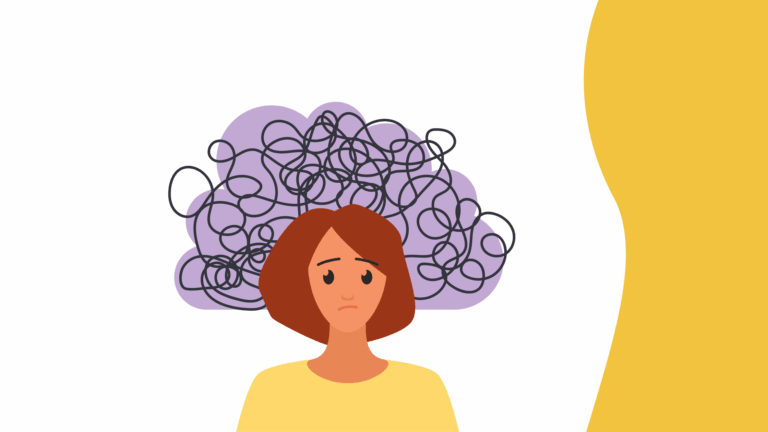 Frau mit Chaos im Kopf, Kopf frei machen